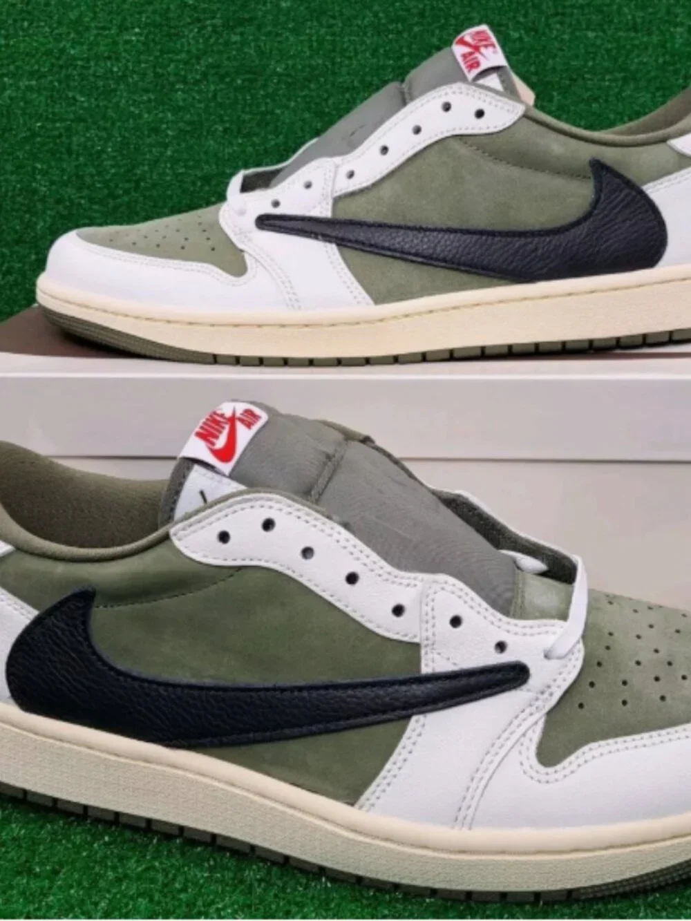 Travis Scott x Air Jordan 1 OG SP Low Medium Olive Sneakers